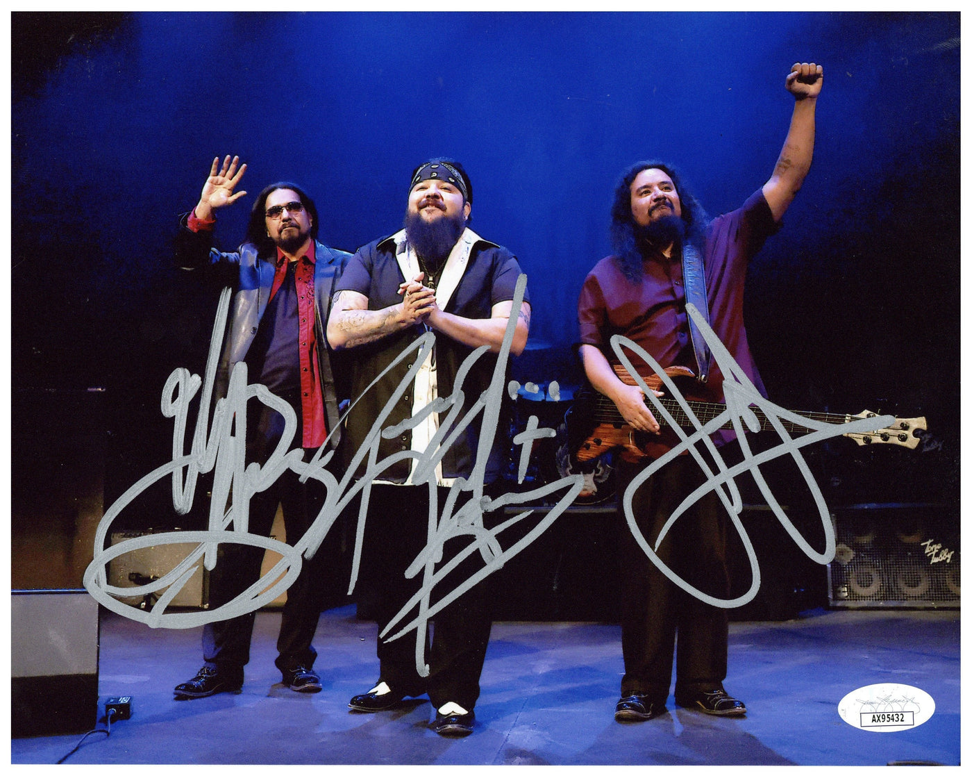 Los Lonely Boys Signed 8x10 Photo Latino Rock Autographed JSA COA #2