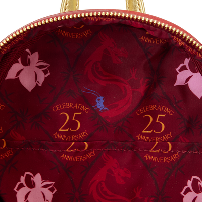 Loungefly Disney Mulan 25th Anniversary Mushu Glitter Cosplay Mini Backpack | Officially Licensed