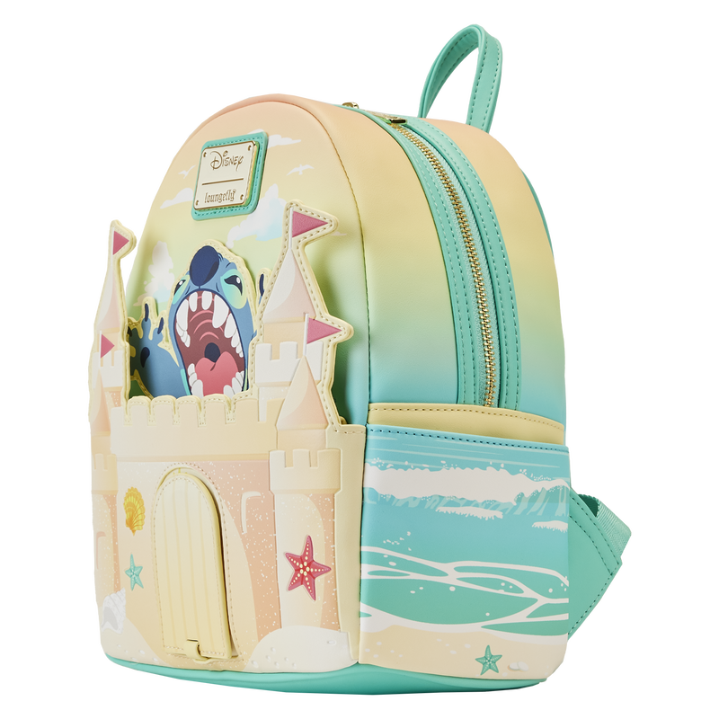 Loungefly Disney Stitch Sandcastle Beach Surprise Mini Backpack | Officially Licensed