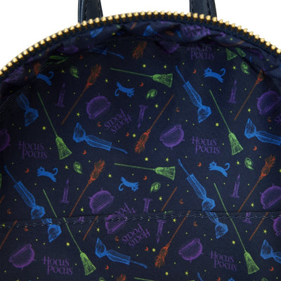 Loungefly Hocus Pocus Poster Glow-in-the-Dark Mini-Backpack