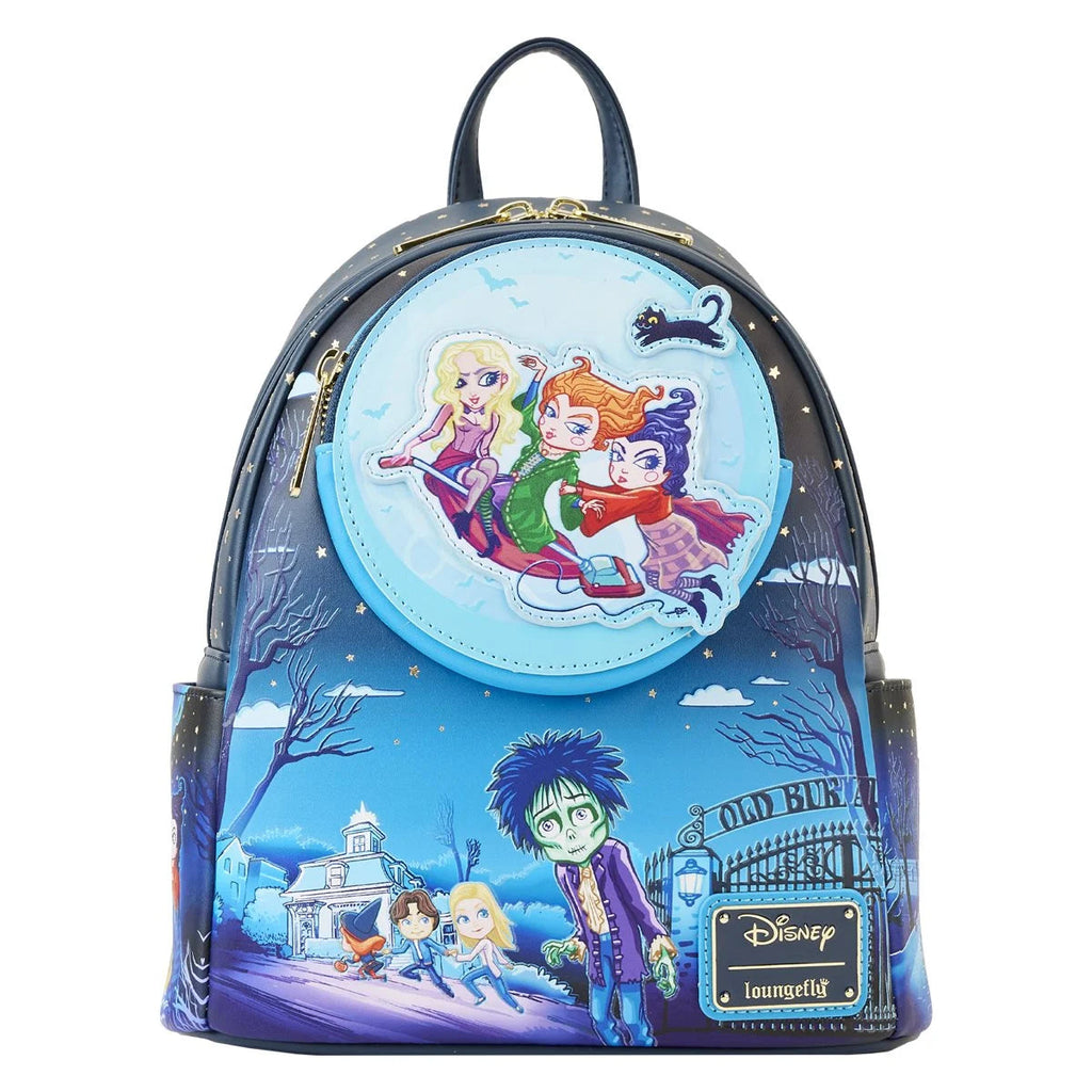 【Lounge Fly】Hocus Pocus Poster Glow Mini Backpack Loungefly Hocus Pocus Poster Glow-in-the-Dark Mini-Backpack