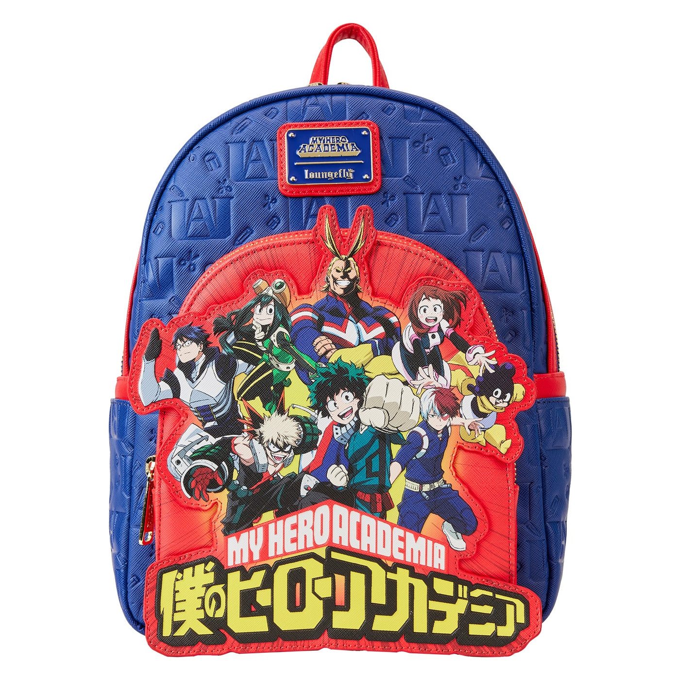 Loungefly My Hero Academia Group Debossed Logo Mini Backpack | Officially Licensed