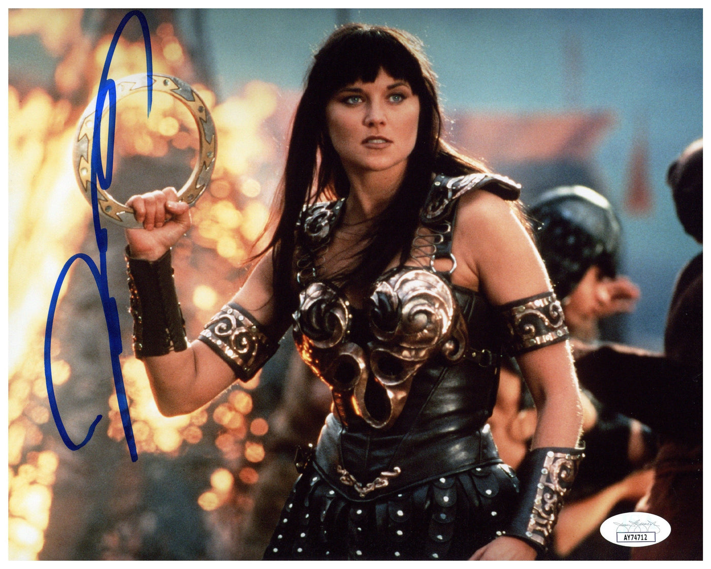 Lucy Lawless Signed 8x10 Photo Xena the Warrior Princess Autographed JSA COA 2