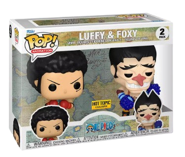 Luffy & Foxy Funko Pop Hot Topic One Piece 2 Pack