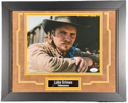 Image of Luke Grimes Signed Custom Framed 8x10 Photo Yellowstone Kayce Dutton JSA COA