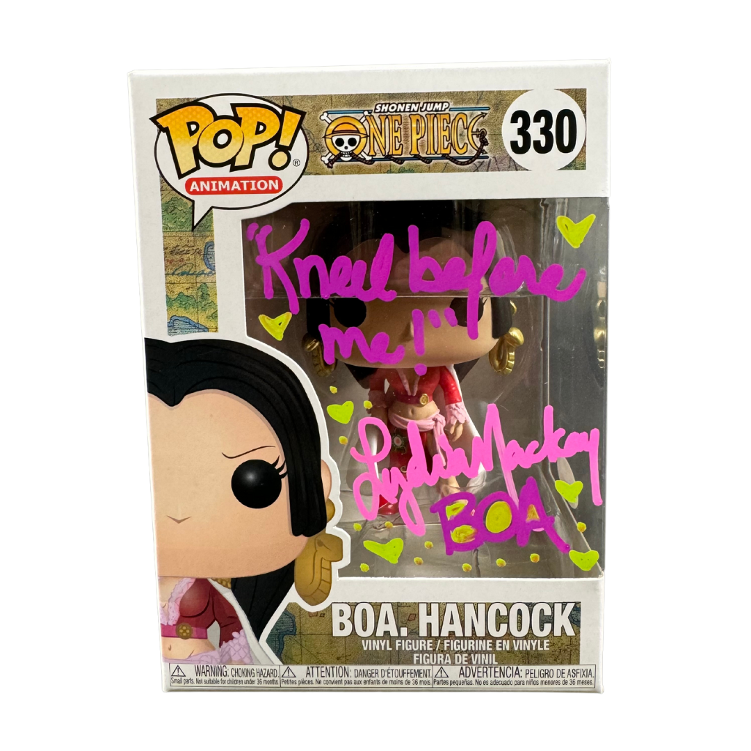Lydia Mackay Signed Funko POP One Piece Boa. Hancock Autographed JSA COA #3