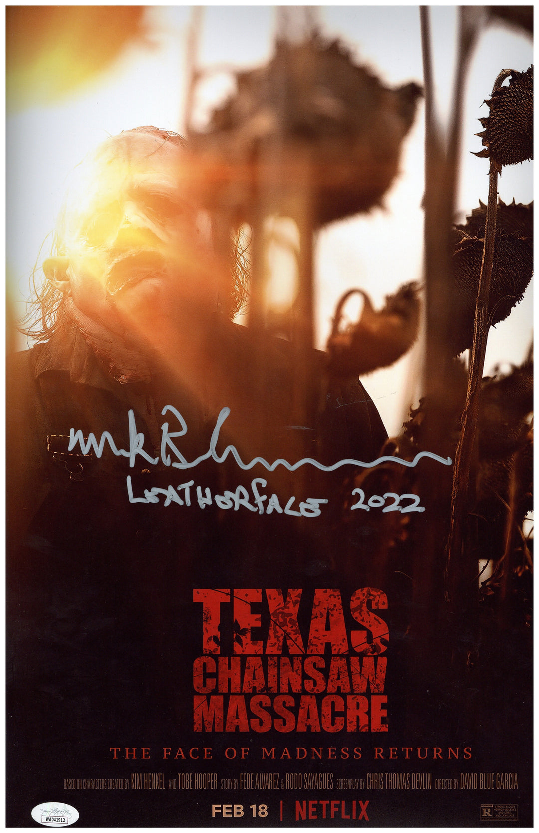 The Texas Chainsaw Massacre Leatherface Mark store Burnham signed