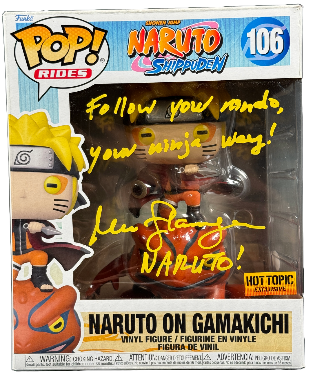 Naruto (Sage Mode ) Funko Signed 2024 by Maile Flanagan