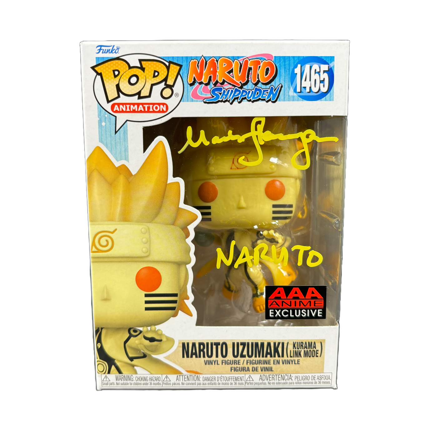 Maile Flanagan Signed Funko Pop Naruto Kurama Link Mode Autographed BAS COA Y
