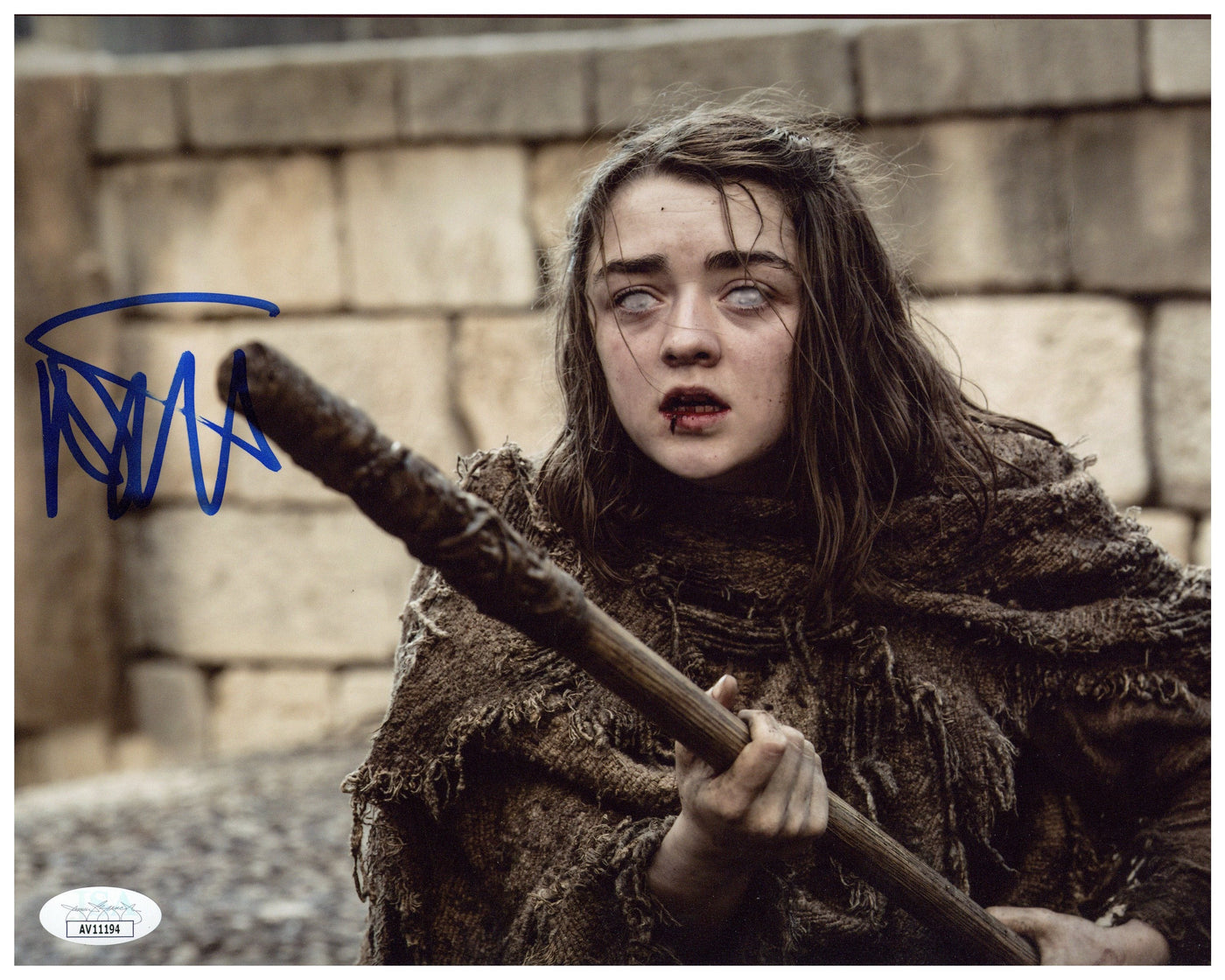 Maisie Williams Signed 8x10 Photo Game of Thrones Arya Autographed JSA COA 2