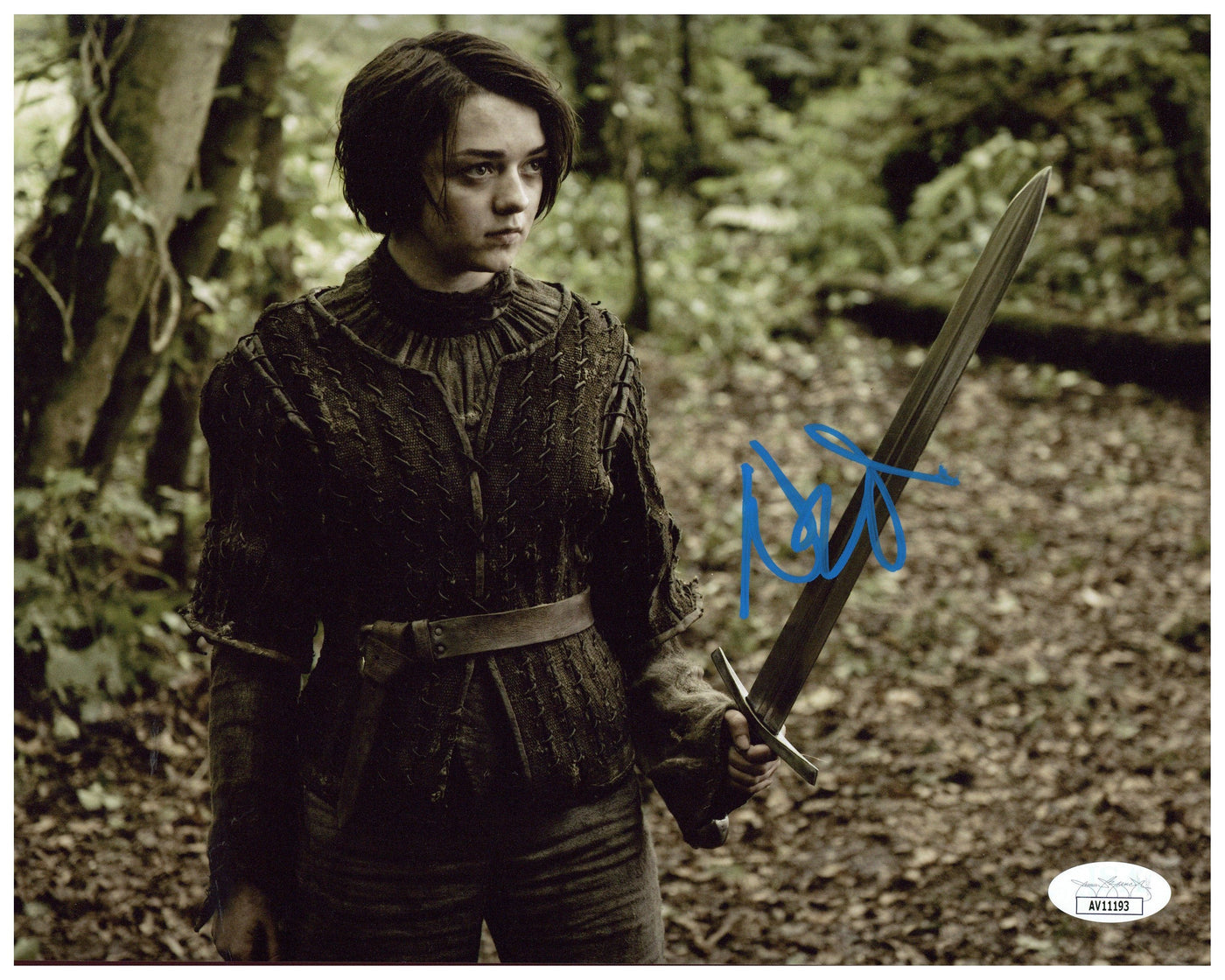 Maisie Williams Signed 8x10 Photo Game of Thrones Arya Autographed JSA COA 3