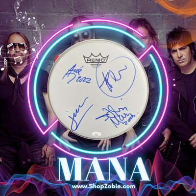 Mana Signed 10" Inch Drumhead Fher Autographed Maná Authentic JSA COA