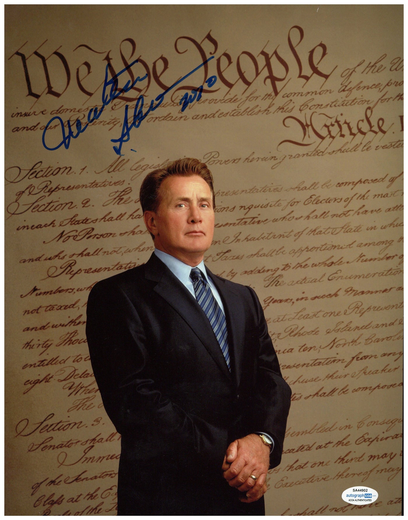 Martin Sheen Signed 11x14 Photo The West Wing Jed Autographed AutographCOA