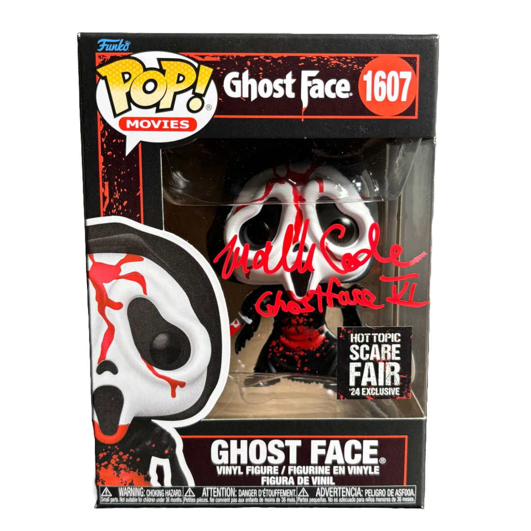 Mathieu Coderre Signed Funko POP Scream Ghostface HT Scare Fair Autographed JSA