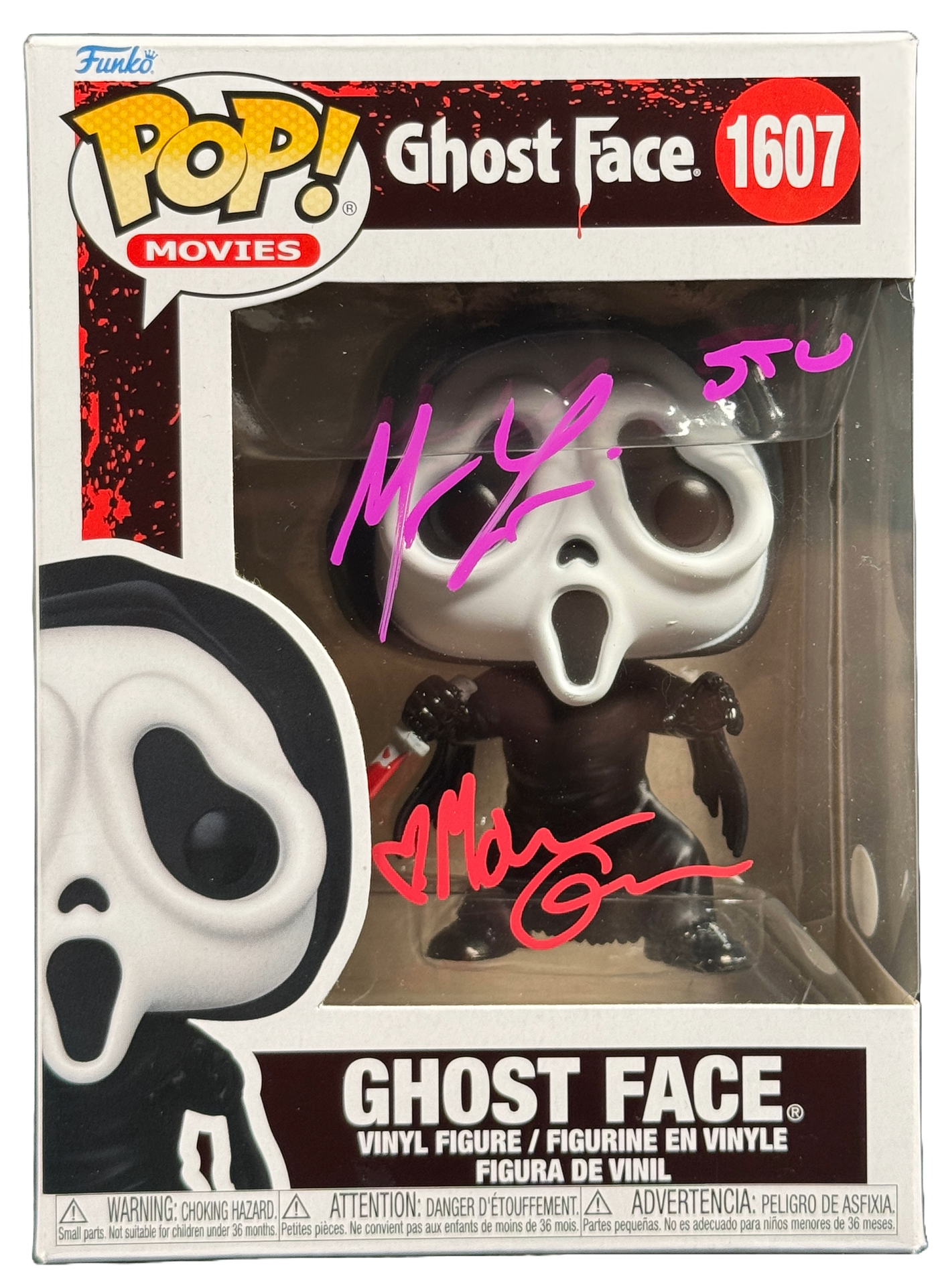 Matthew Lillard & McKenna Grace Signed Funko POP Scream Ghost Face Autograph JSA