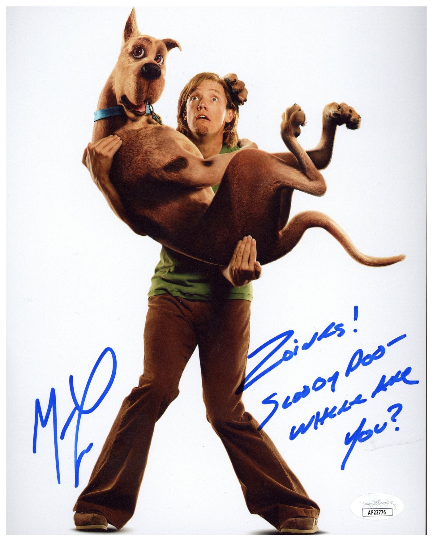 Matthew Lillard Signed 8x10 Photo Scooby-Doo Authentic Autographed JSA COA