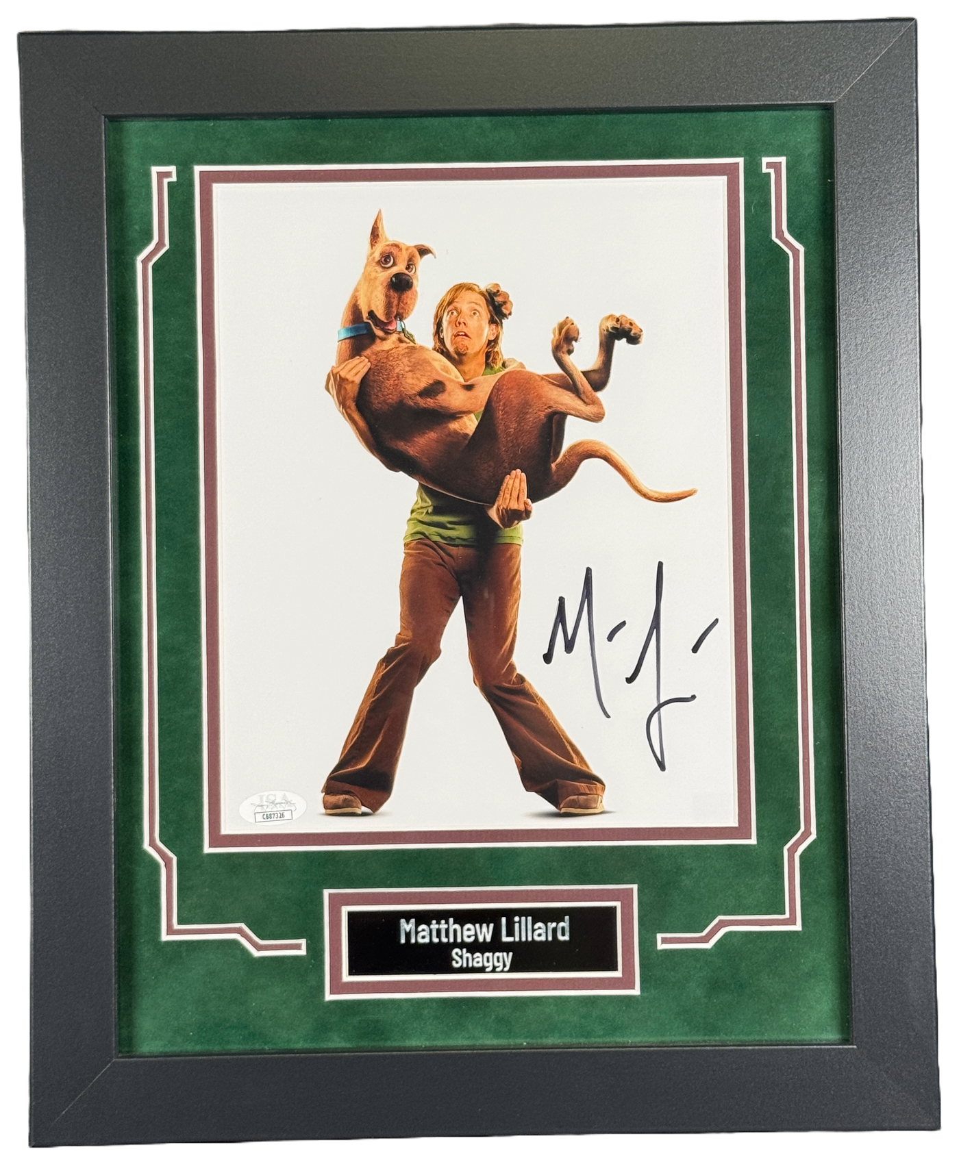 Matthew Lillard Signed Custom Framed 8x10 Photo Scooby-Doo Autographed JSA COA