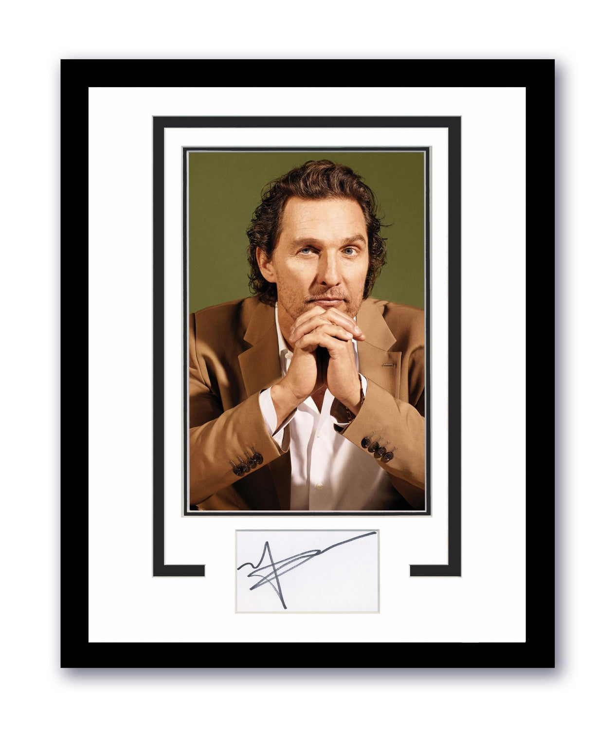 Matthew McConaughey Signed Cut 11x14 Framed Display Autographed ACOA 2