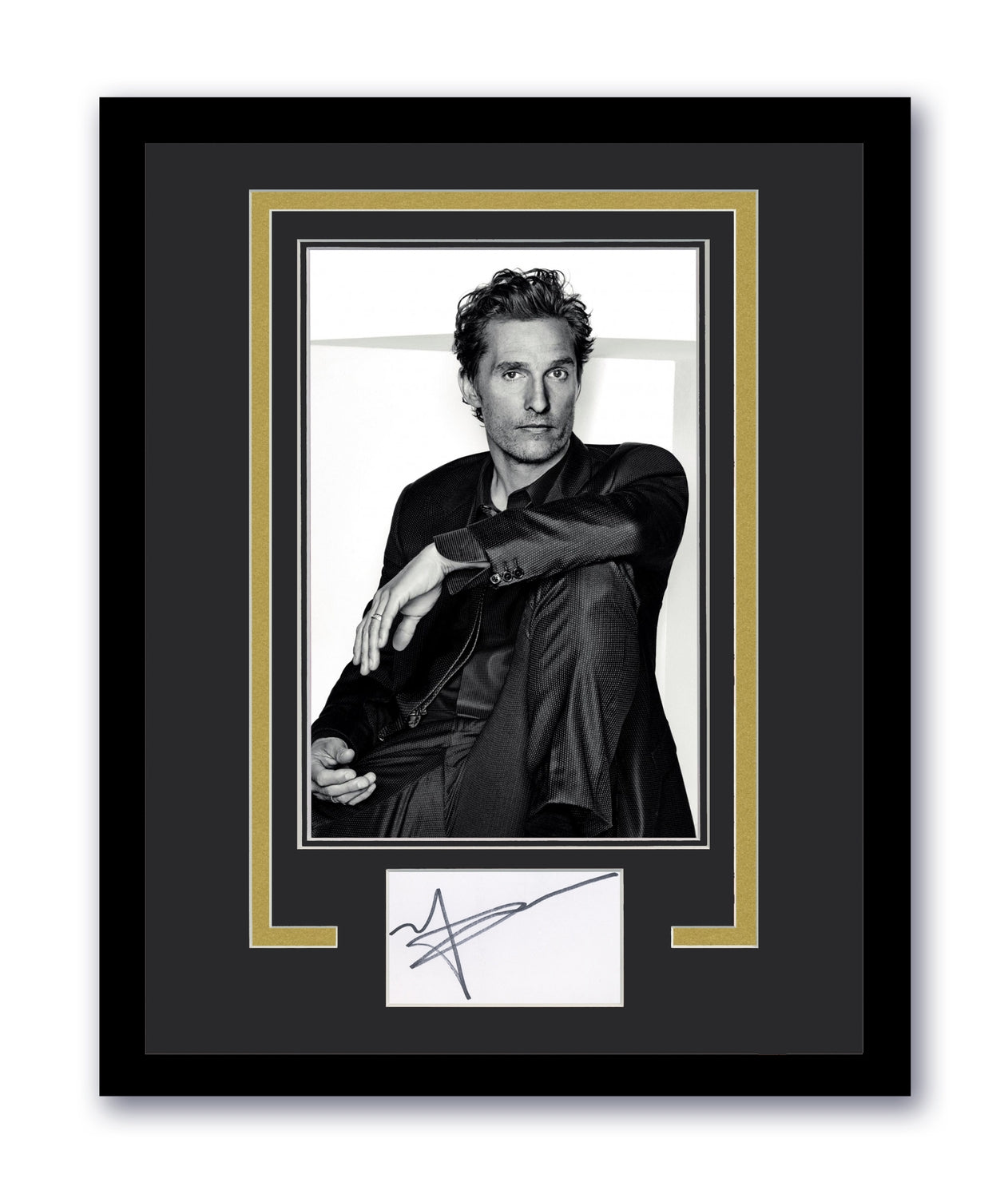 Matthew McConaughey Signed Cut 11x14 Framed Display Autographed ACOA