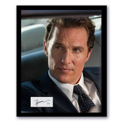 Image of Matthew McConaughey Signed Cut Custom Framed 11x14 The Lincoln Lawyer Auto ACOA