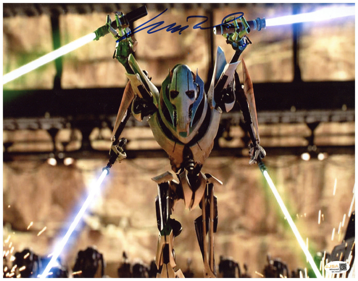 Matthew Wood Signed 11X14 Photo Star Wars General Grievous Autographed JSA COA