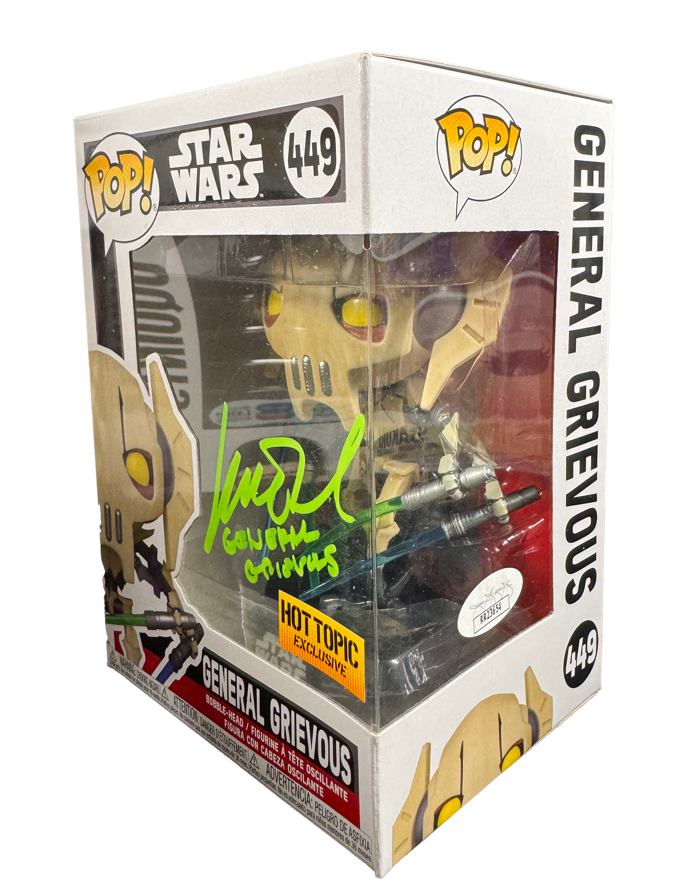 Matthew Wood Signed Funko Pop Star Wars General Grievous Autographed JSA