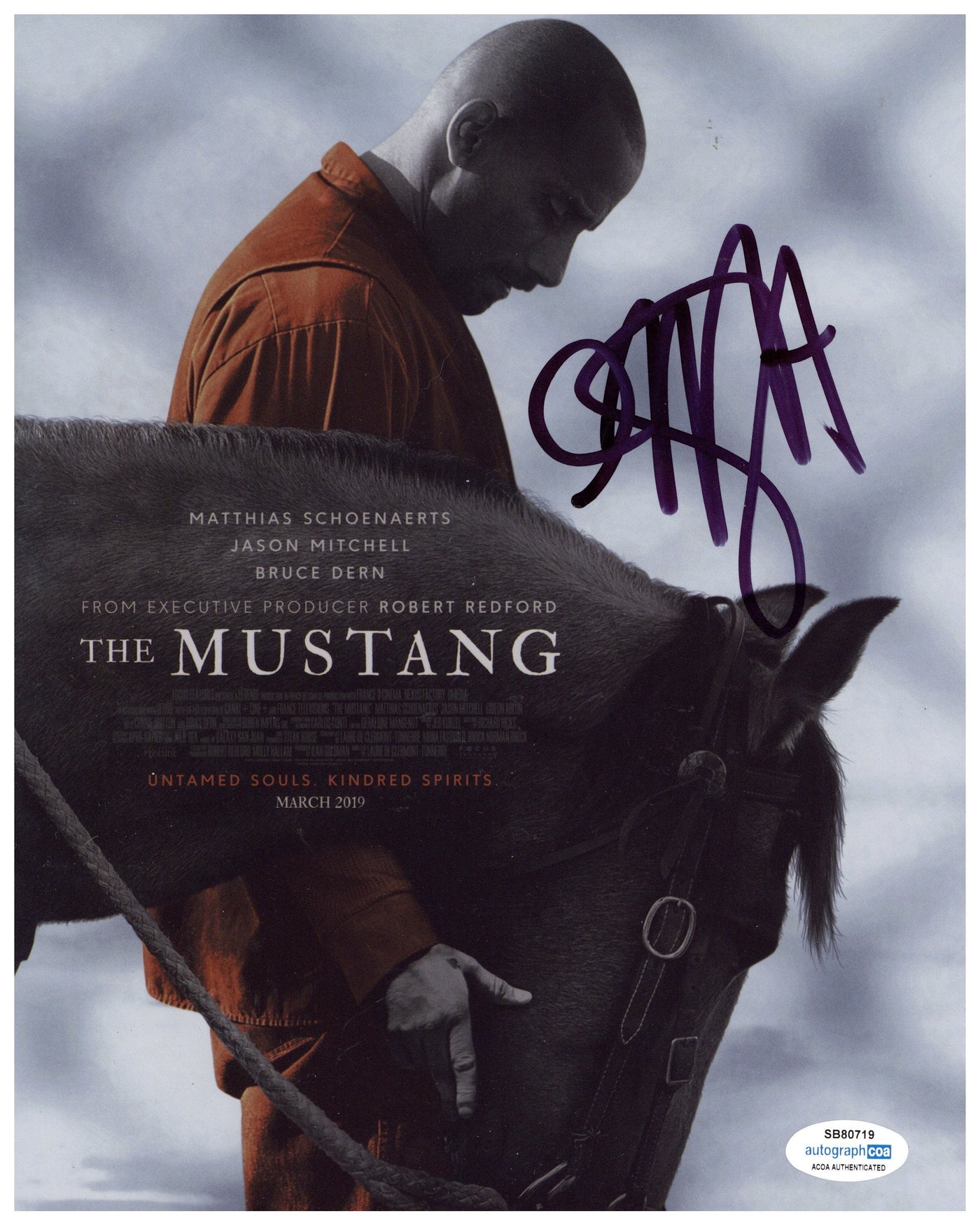 Matthias Schoenaerts Signed 8x10 Photo The Mustang Autographed ACOA