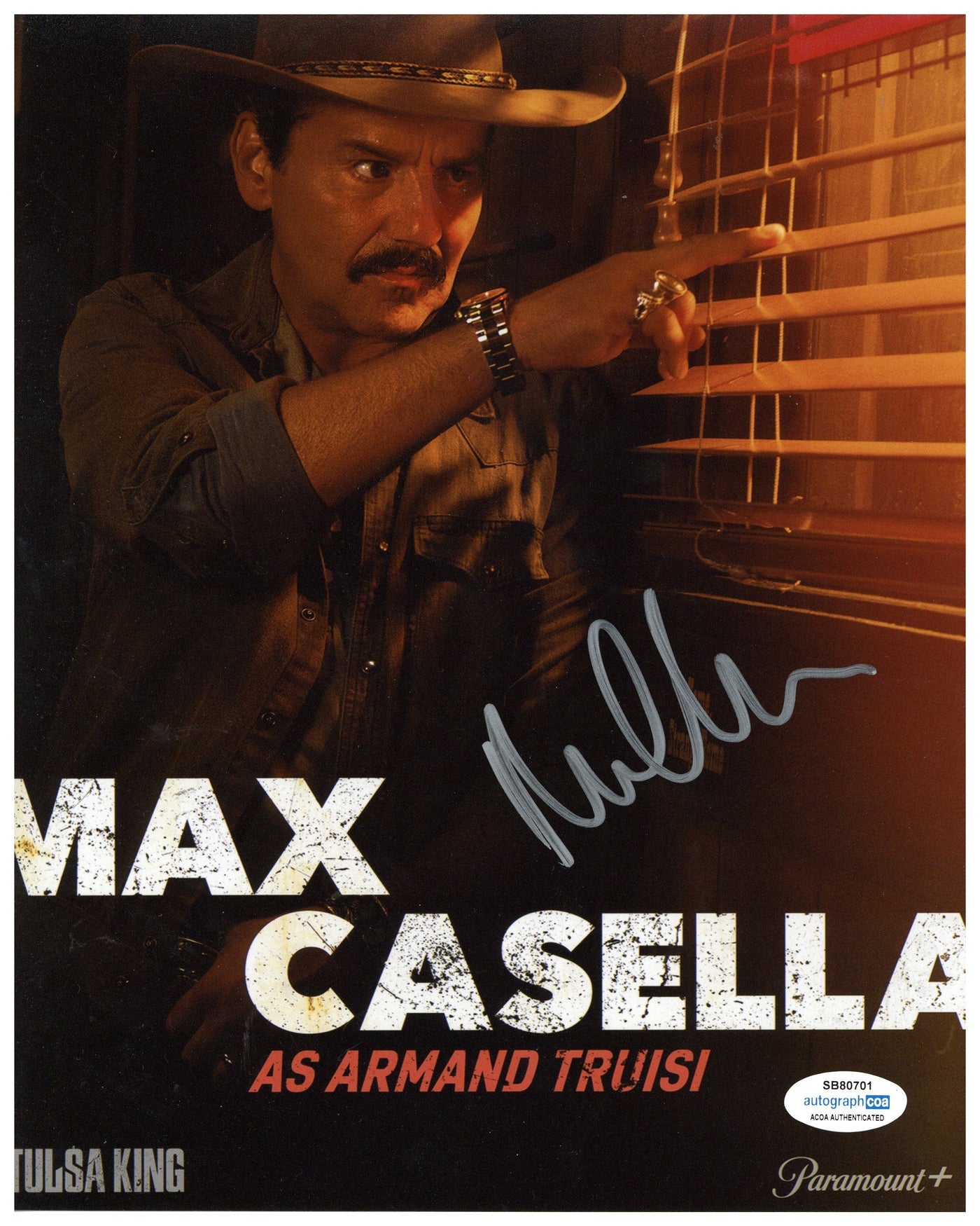 Max Casella Signed 8x10 Photo Tulsa King Autographed AutographCOA