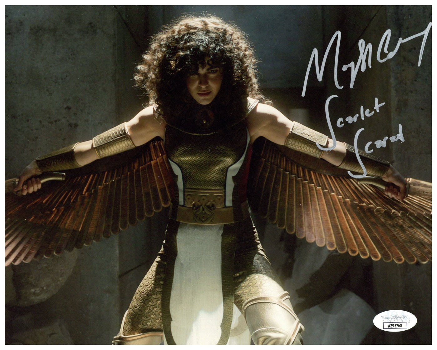 May Calamawy Signed 8x10 Photo Moon Knight Scarlet Scarab Autographed JSA COA