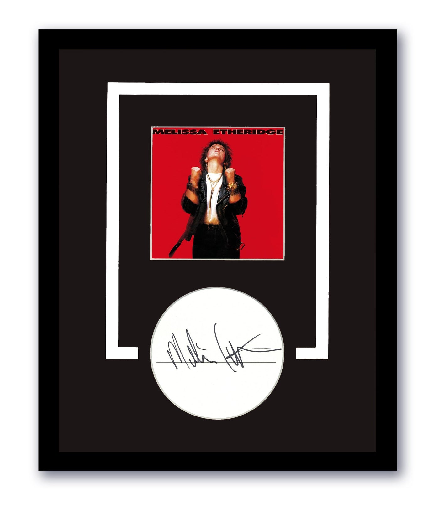 Melissa Etheridge Signed Cut Framed Music Wall Display JSA COA