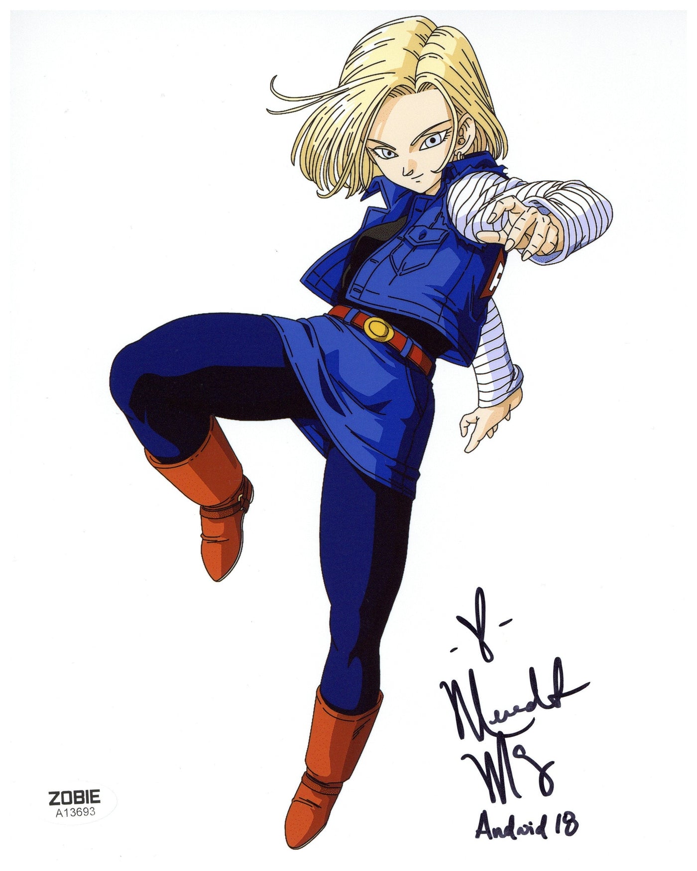 Meredith McCoy Signed 8x10 Photo Dragon Ball Z Anime Autographed Zobie COA