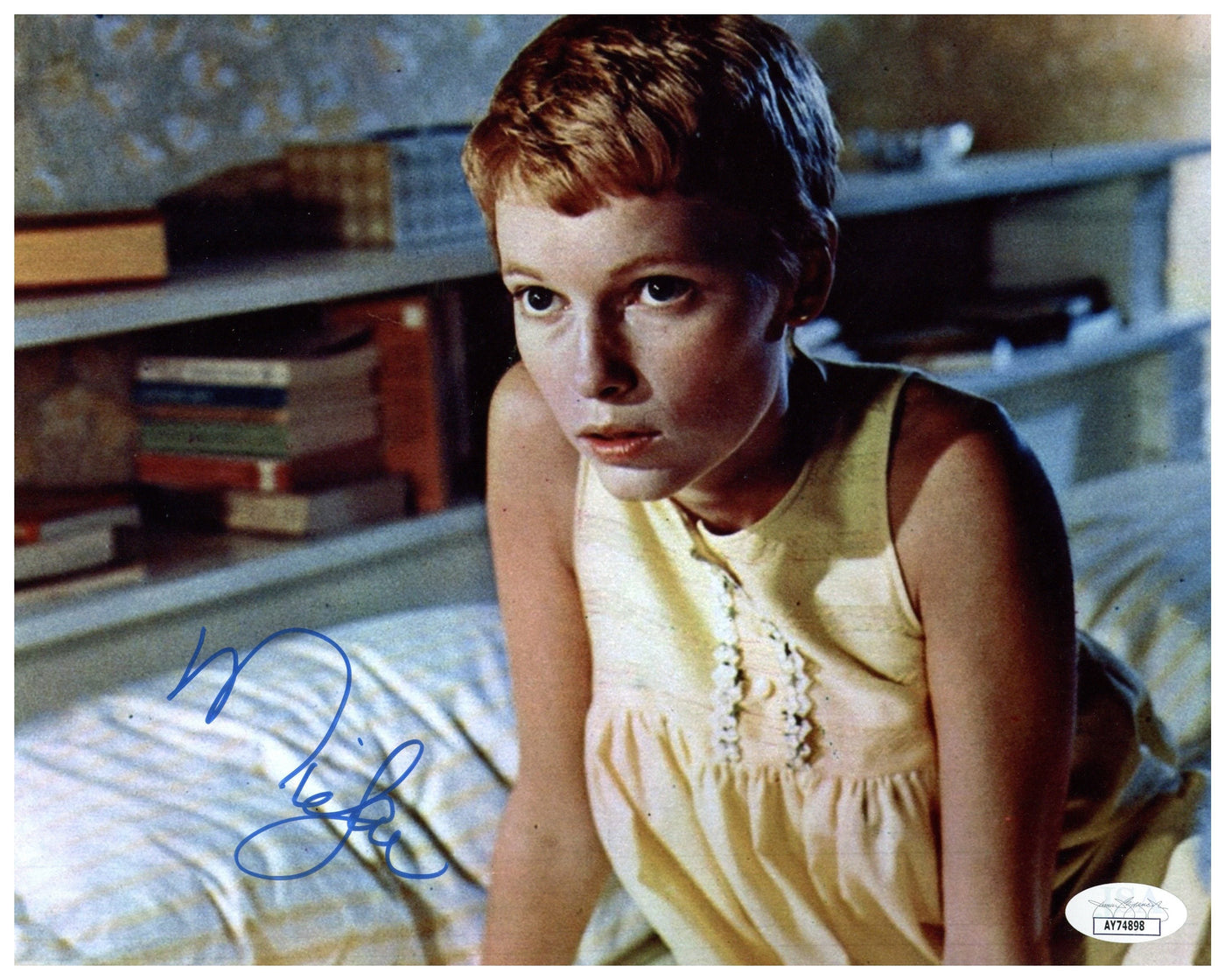 Mia Farrow Signed 8x10 Photo Rosemary's Baby Autographed JSA COA