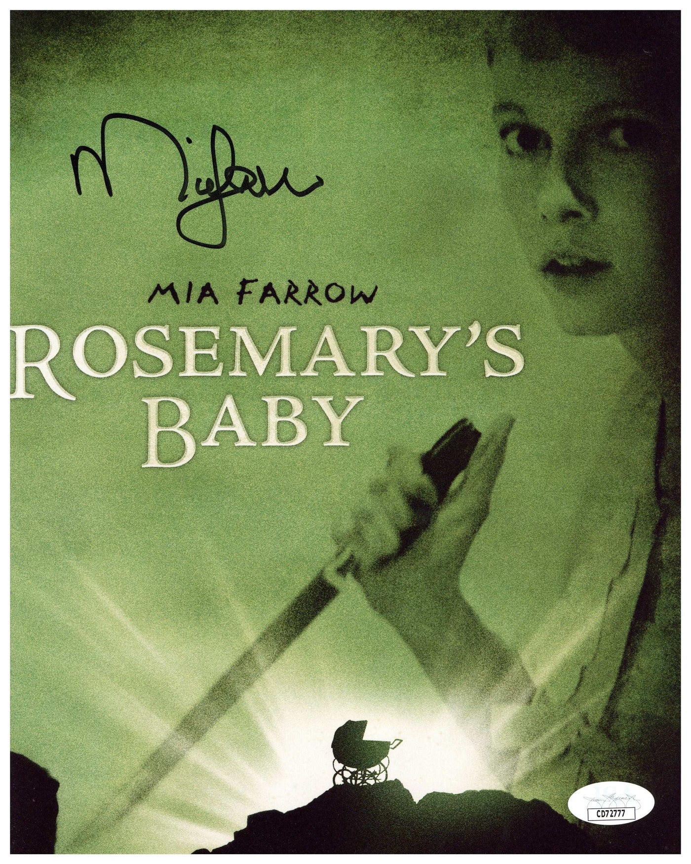 Mia Farrow Signed 8x10 Photo Rosemary's Baby Horror Autographed JSA COA