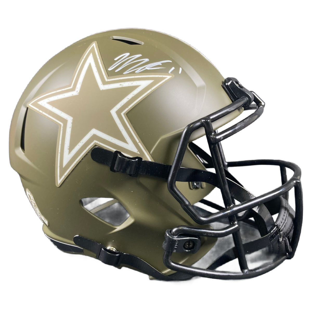 Micah Parsons Autographed Dallas Cowboys Salute to Service Speed F/S Helmet- Fanatics