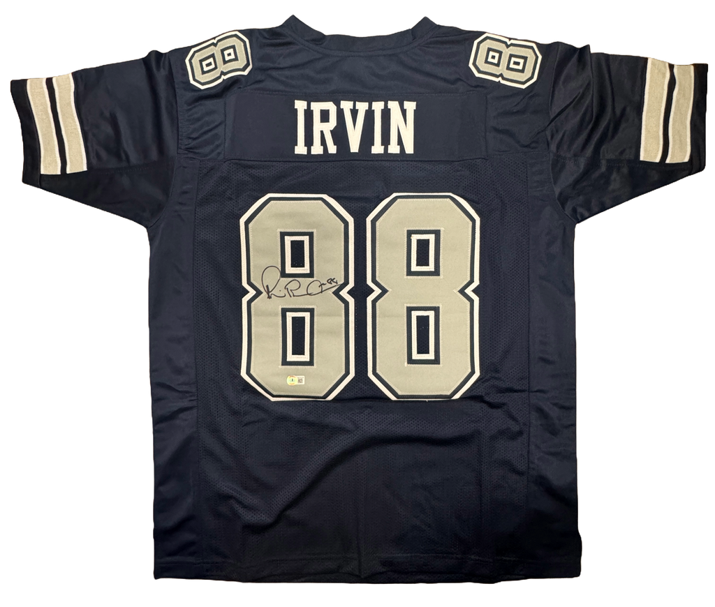 Michael Irvin signed Dallas Cowboys Custom Jersey Autographed BAS COA Zobie Productions