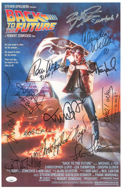 Image of Michael J. Fox Signed 11x17 Photo Back to the Future Cast Autographed JSA COA