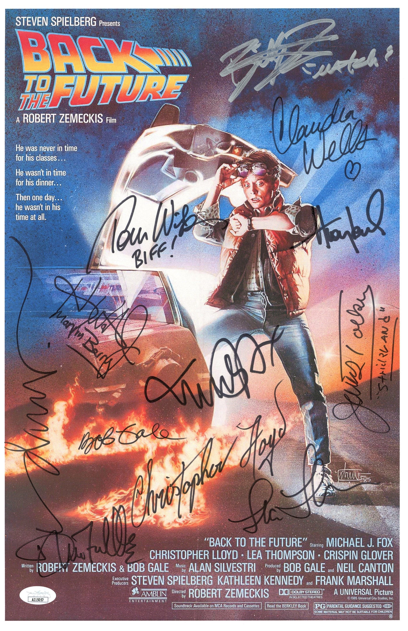 Michael J. Fox Signed 11x17 Photo Back to the Future Cast Autographed JSA COA