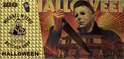 Image of Michael Myers Gold Bank Note Prop - Halloween