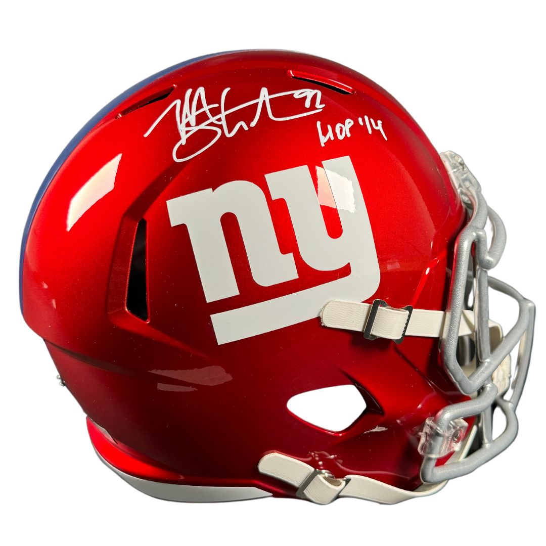 Michael Strahan Signed New York Giants F/S Flash Speed Helmet w/HOF Beckett COA