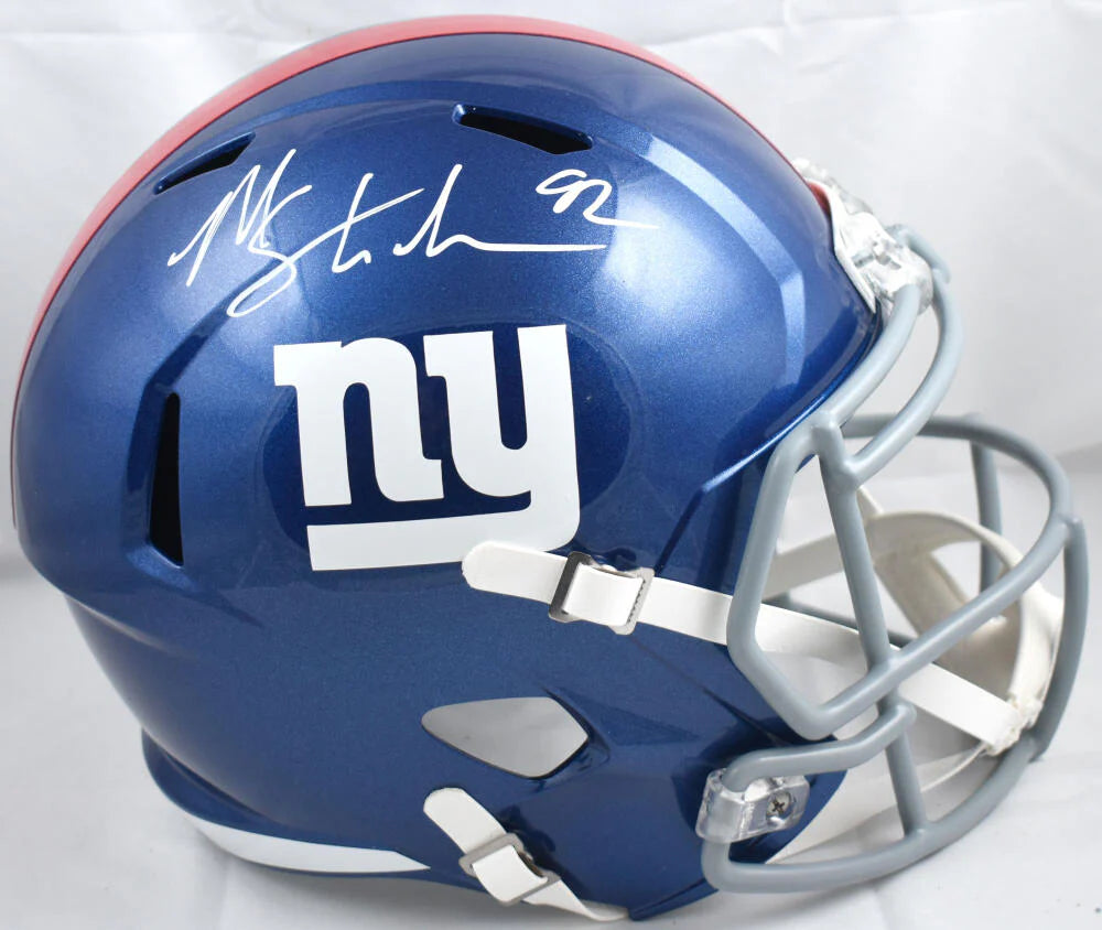 Michael Strahan Signed New York Giants F/S Flash Speed Helmet w/HOF Beckett COA