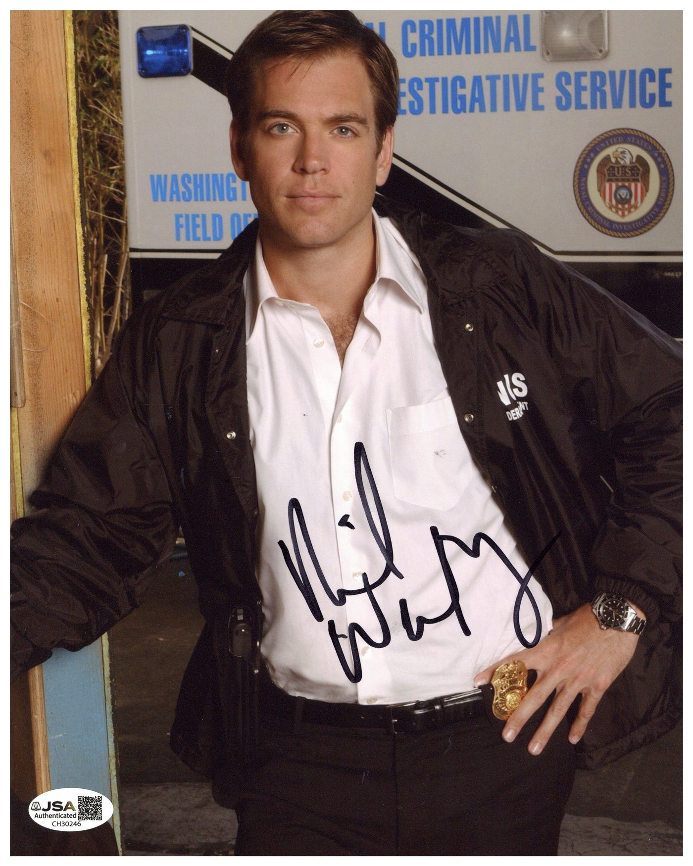 Michael Weatherly Signed 8x10 Photo NCIS Autographed JSA COA 4