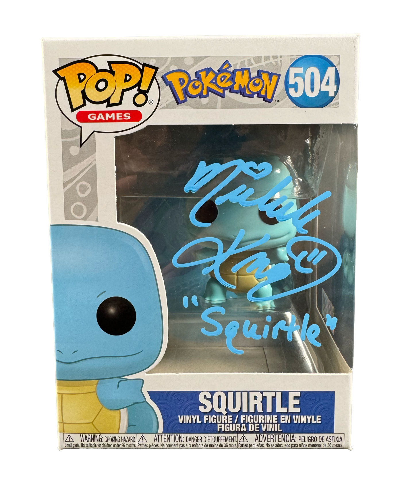 Michelle Knotz Signed Funko Pop Pokemon Squirtle Autographed Zobie COA