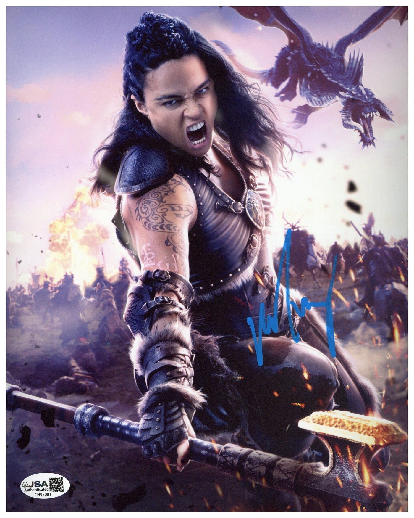 Michelle Rodriguez Signed 8x10 Photo Dungeons & Dragons Honor Among Thieves JSA 3