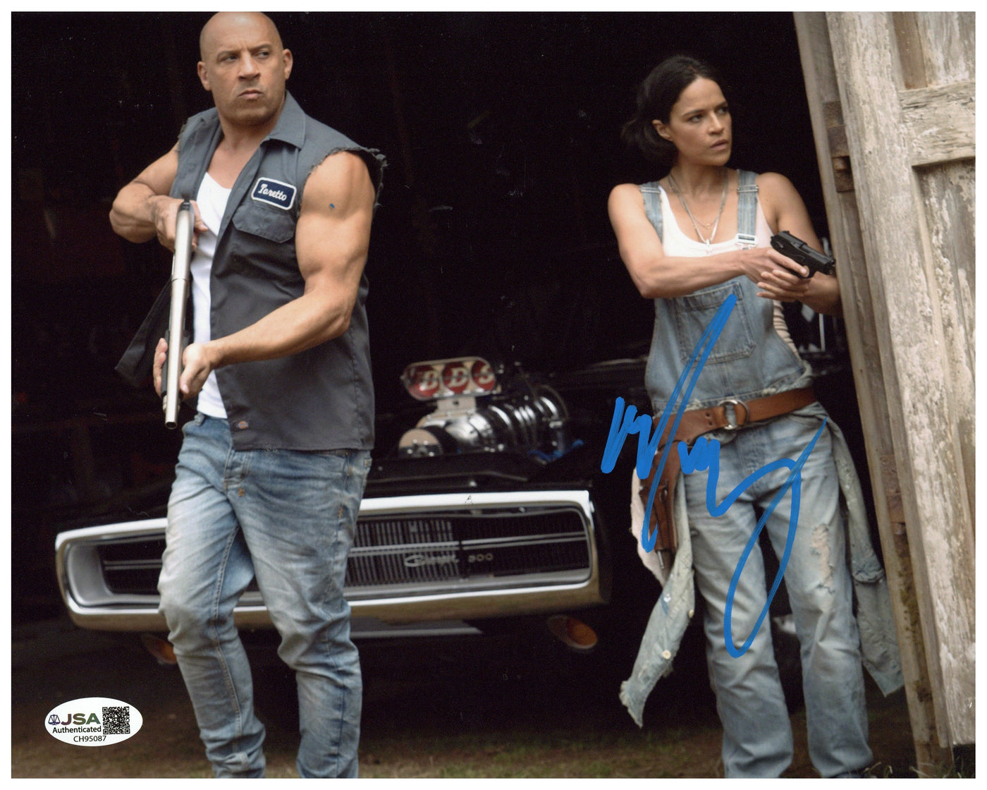 Michelle Rodriguez Signed 8x10 Photo The Fast & The Furious Autographed JSA COA 2