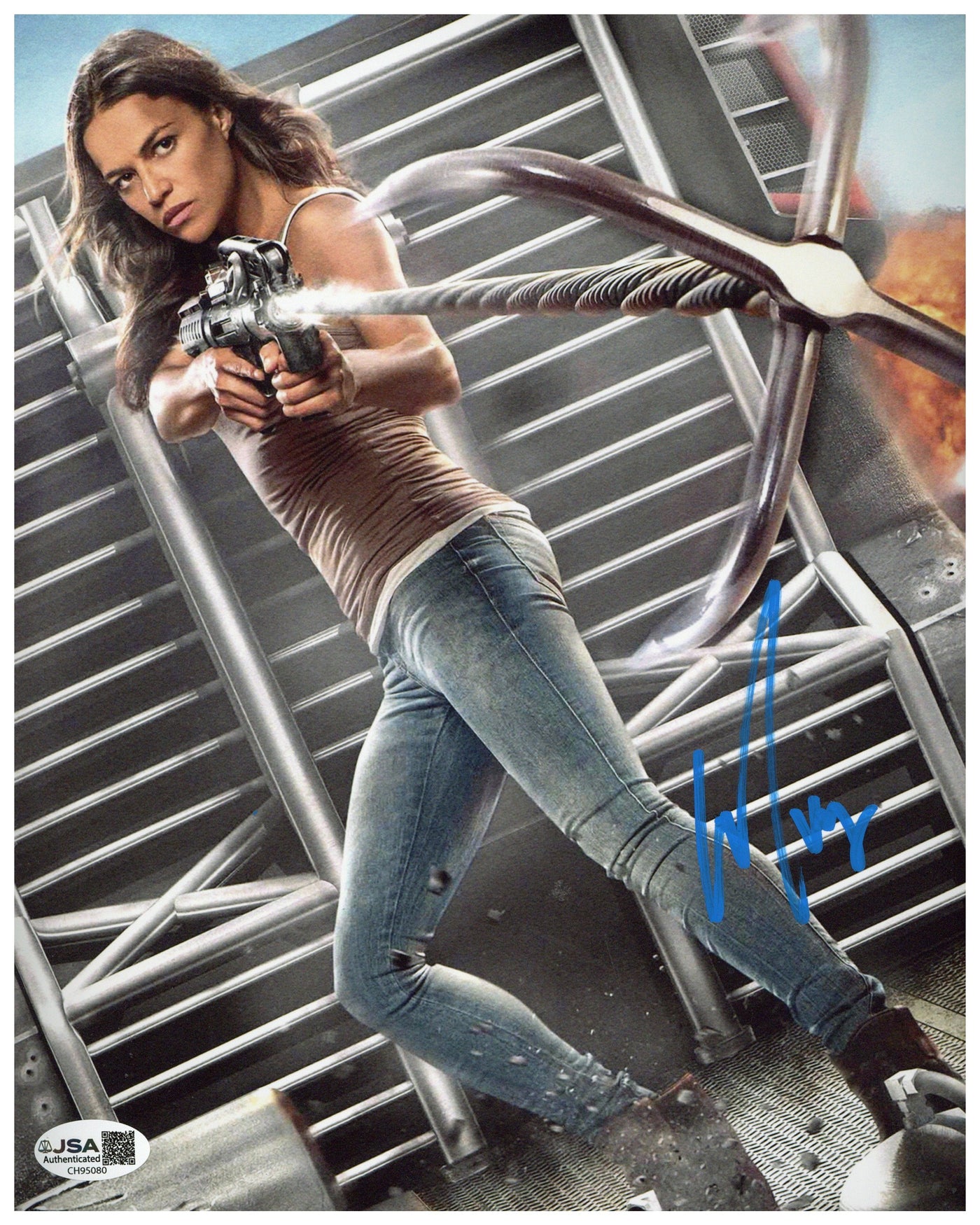 Michelle Rodriguez Signed 8x10 Photo – The Fast and The Furious Autographed JSA COA