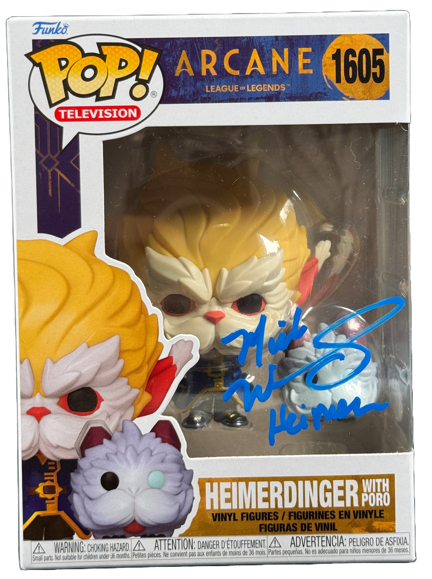 Mick Wingert Signed Funko Pop Arcane Heimerdinger #1605 Autographed JSA COA 2