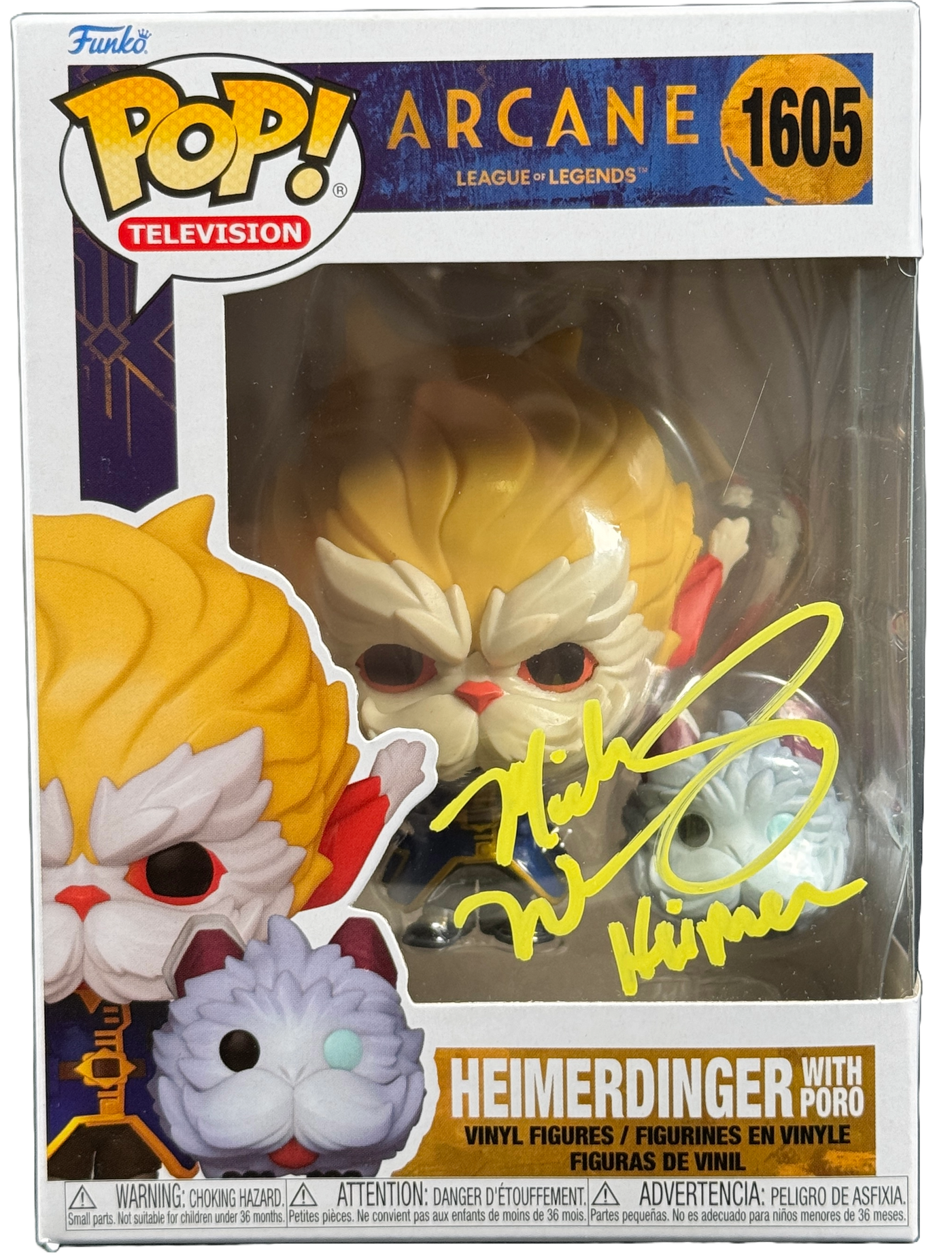 Mick Wingert Signed Funko Pop Arcane Heimerdinger #1605 Autographed JSA COA