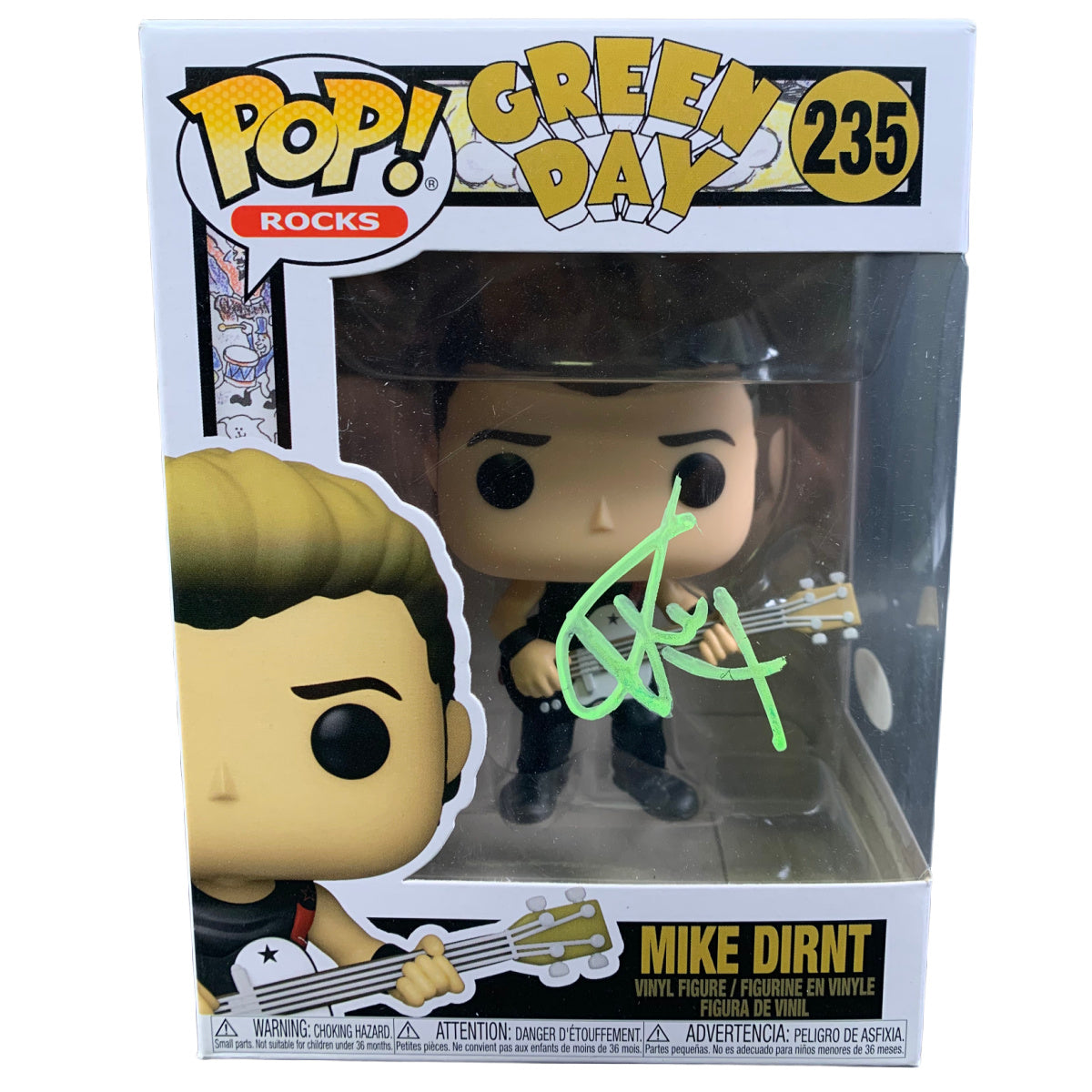 Mike Dirnt Signed Funko POP Green Day #235 Autographed ACOA