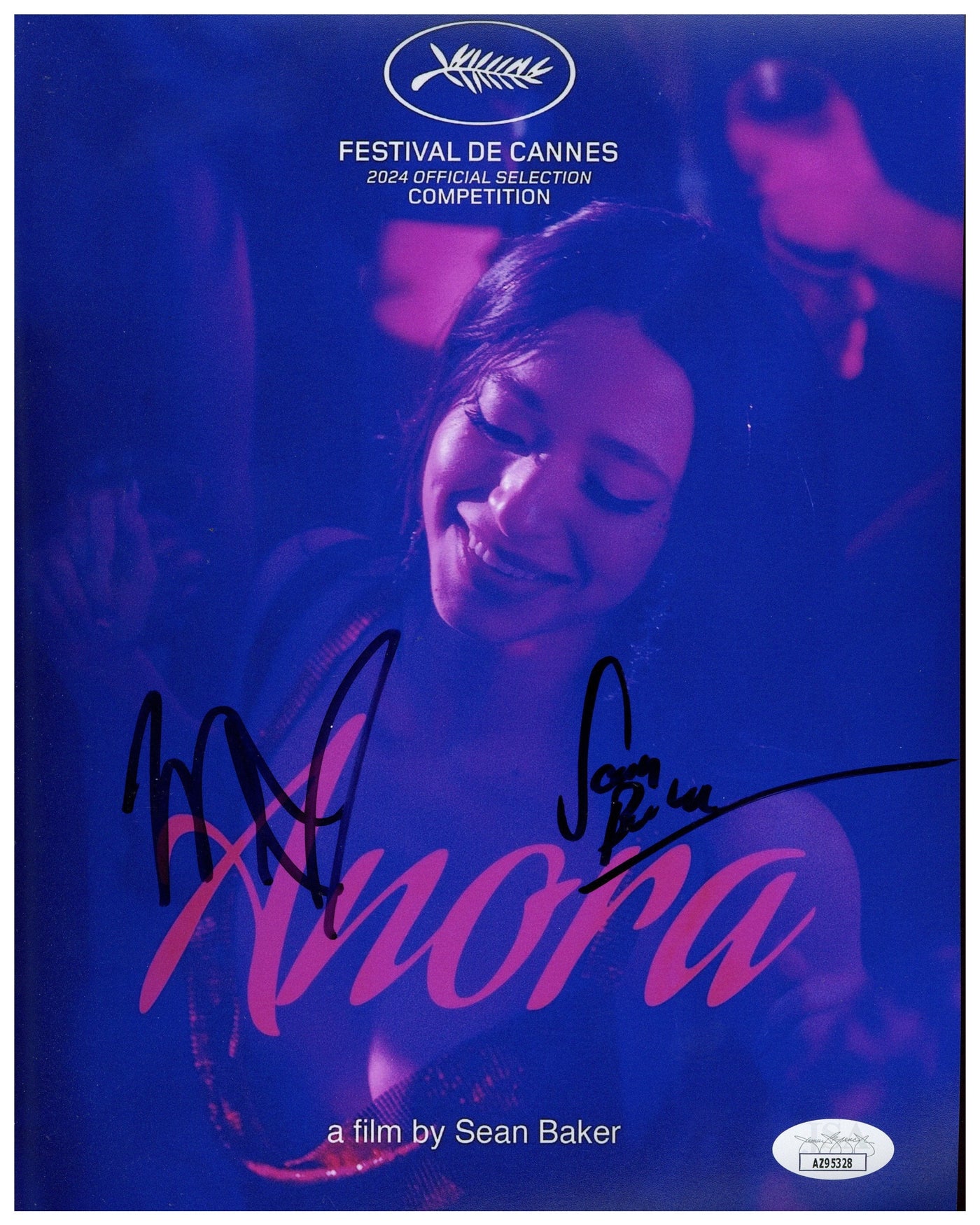 Mikey Madison & Sean Baker Signed 8x10 Photo Anora Authentic Autographed JSA COA