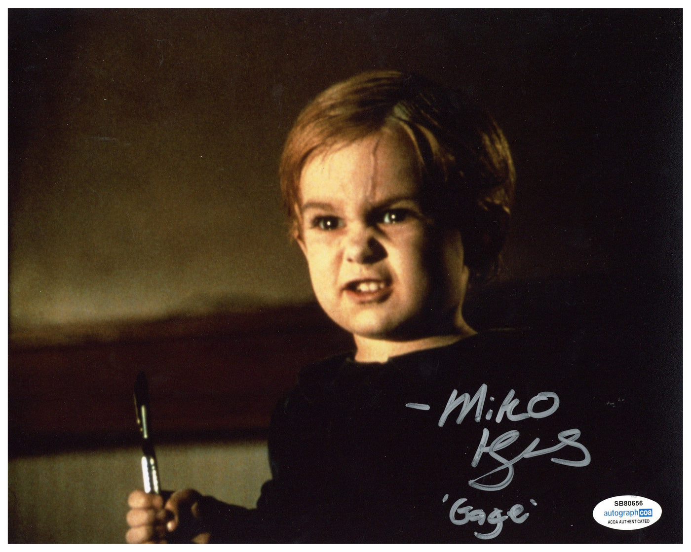 Miko Hughes Autographed 8x10 Pet Sematary Gage Photo Signed AutographCOA